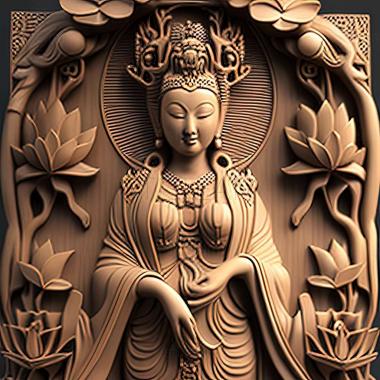 3D model Kwan yin Chinese (STL)